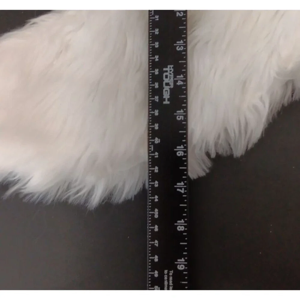Target Wonderland Faux White & Brown Fur Christmas Stocking 17” Lined